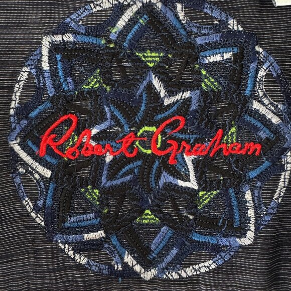 Men's 5XL Robert Graham BLACK Stellman Long Sleeved Sport Shirt - Picture 11 of 15